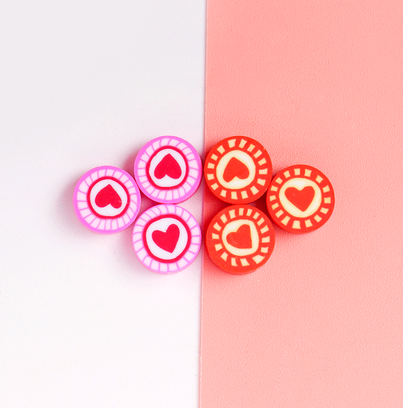 soft clay Material 1 Piece Soft Clay Heart Shape Cute