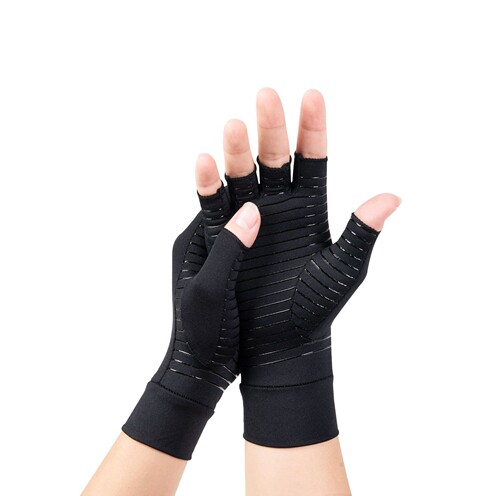 Outdoor Cycling Half Finger Gloves Copper Fiber Rehabilitation Fitness Silicone Anti-Slip Pressure Fitness Gloves Wholesale Amazon