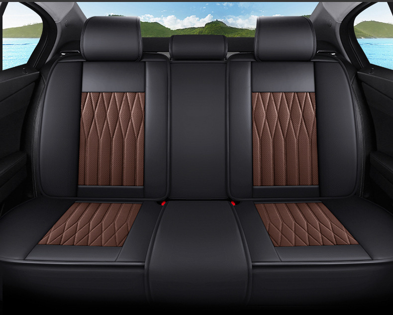 New Model of Foreign Trade All-Season Universal Meteor Full Leather Breathable and Wear-Resistant Five-Seater Car Interior Seat Cushion and Seat Cover Wholesale