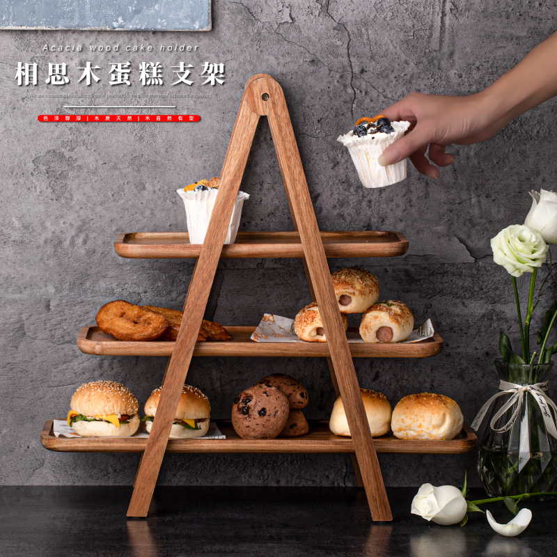 three layers Fruit plate originality modern a living room household double-deck Afternoon Tea tableware candy snacks Cake Snack stand