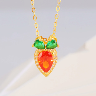 Zhou Bai Na Goldsmith Silver Carrot Chain Fashion Women's Light Luxury Classic Gold-Plated Silver Factory - Xqtl0047