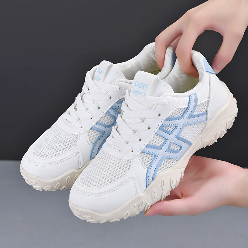 Hollow Mesh Sports Shoes for Women 2025 Summer New Student Versatile Moral Training Shoes Fashionable Mesh Breathable Casual Shoes