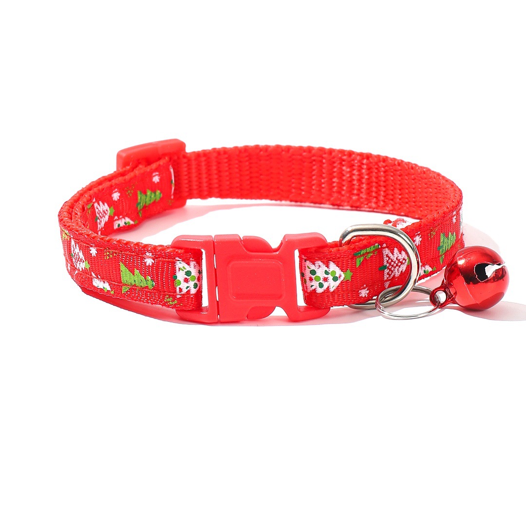 Collar de mascotas de 1cm campana collar de muñeco de nieve para gatos collar de Navidad decoración de plástico botón al aire libre