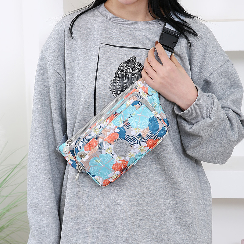 2024 bolso de pecho casual bolso de cintura deportivo bolso de mano unidireccional nylon tela Oxford bolso de cintura conveniente bolso de pecho multicapa