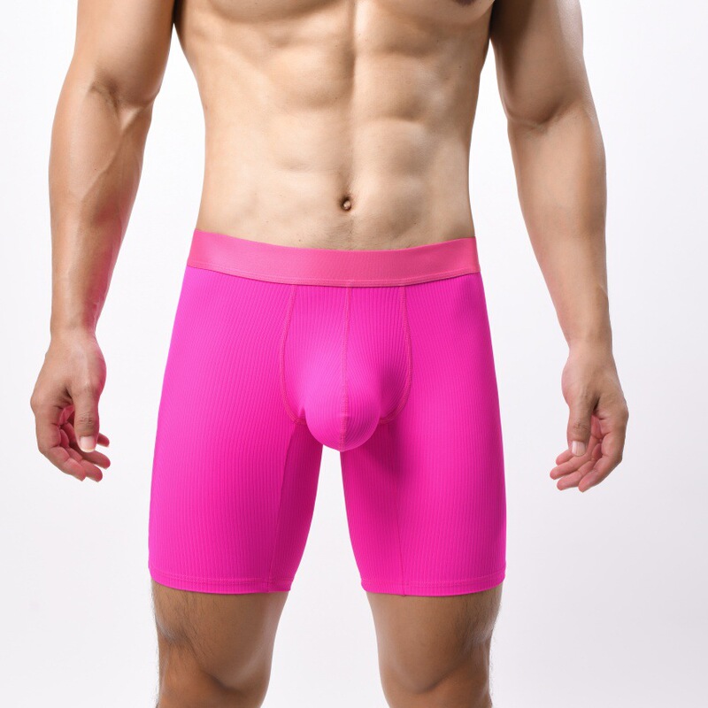 Cross-Border Anti-Friction Leg Underwear Men's Sports Running Extended Version Sweat-Absorbent Men's Boxer Briefs Sexy Men's Boxer Briefs