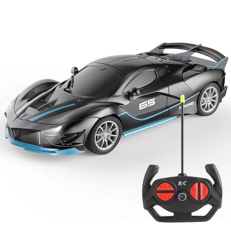 Coche de carreras eléctrico con control remoto para niños, Ferrari 1:18, con luces inalámbricas, exclusivamente disponible para ventas transfronterizas.