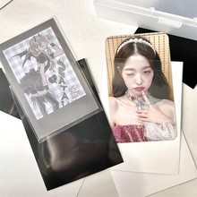 ins磨砂黑白二色小卡卡膜满天星明星封面直拍周边透明保护证件卡