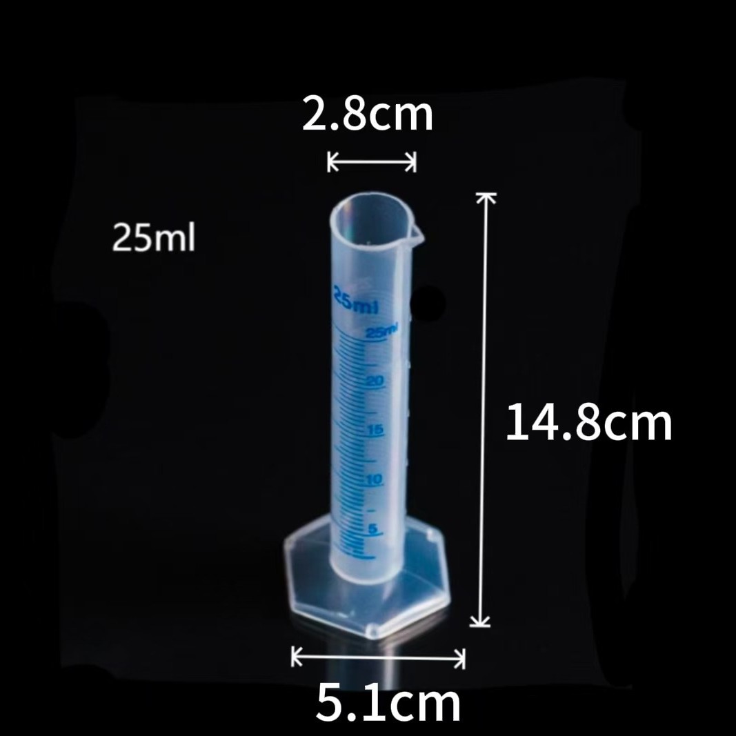 cilindro de medición de taza de plástico herramienta de pesaje resistente a altas temperaturas línea azul cilindro de medición pp escala cilindro de medición taza barril de medición