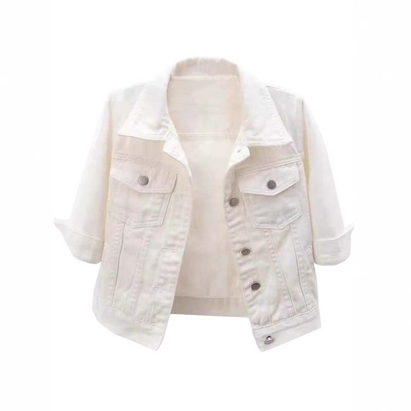 2025 Cross-Border New Amazon Temu Export Denim Jacket Spring & Fall Casual Versatile Women's Jacket Short Style