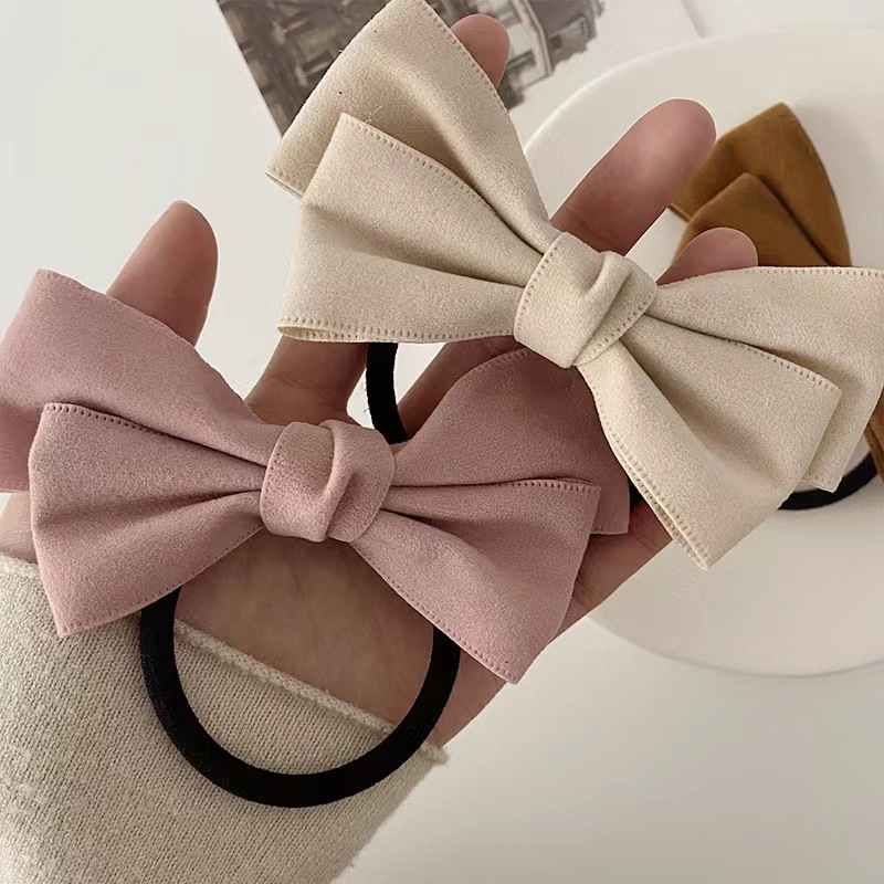 Basic Bow Knot Cloth Hair Tie display picture 5