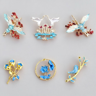 New antique diy bride fan pearl branch alloy jewelry accessories flower branch leaves hairpin diy material