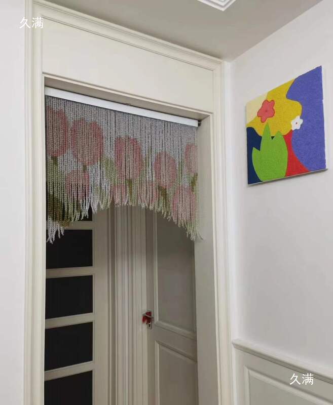 Bead Curtain DIY Tulip Material Package Beaded Door Curtain Partition Curtain Handmade Homemade Kitchen Half Curtain Bedroom Door Curtain