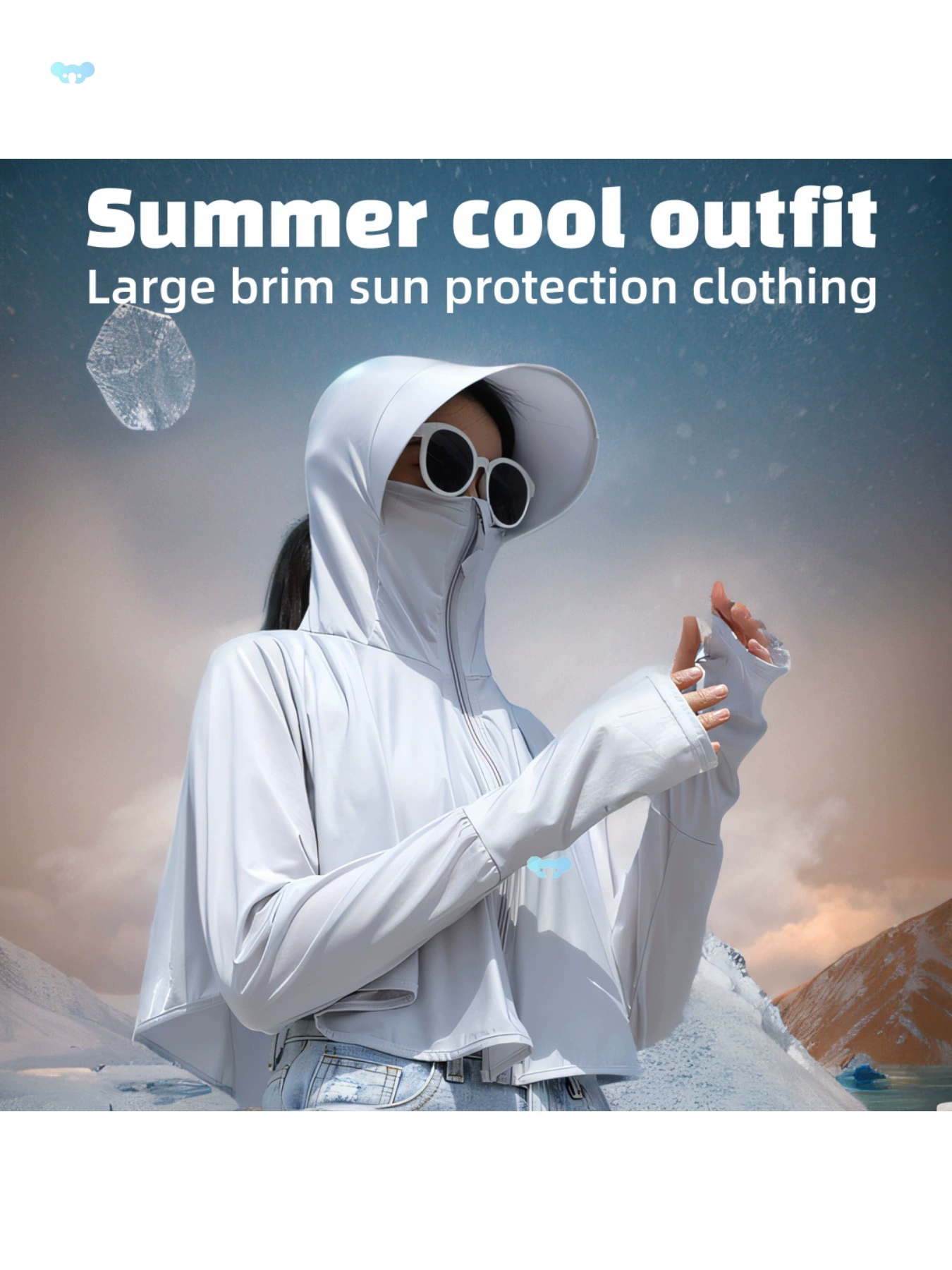 Куртка женская с длинным рукавом и капюшоном на молнии с защитой от ультрафиолета, трансграничная дропшиппинг