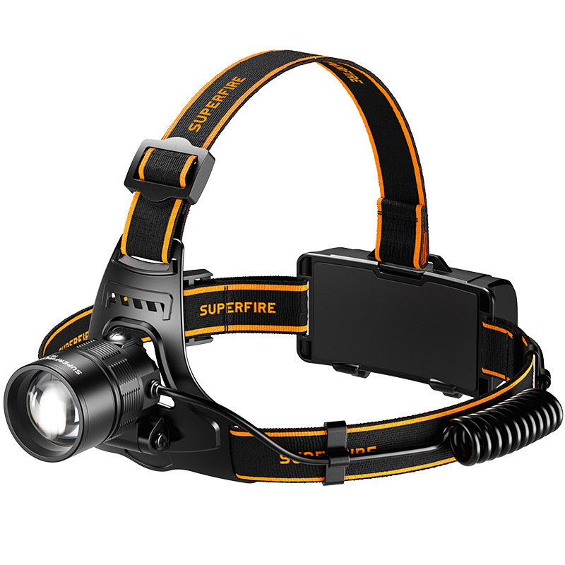 Shenhua HL77 lámpara de luz amarilla 15W alta luz al aire libre carga de luz luminosa rotación zoom led inducción lámpara de luz