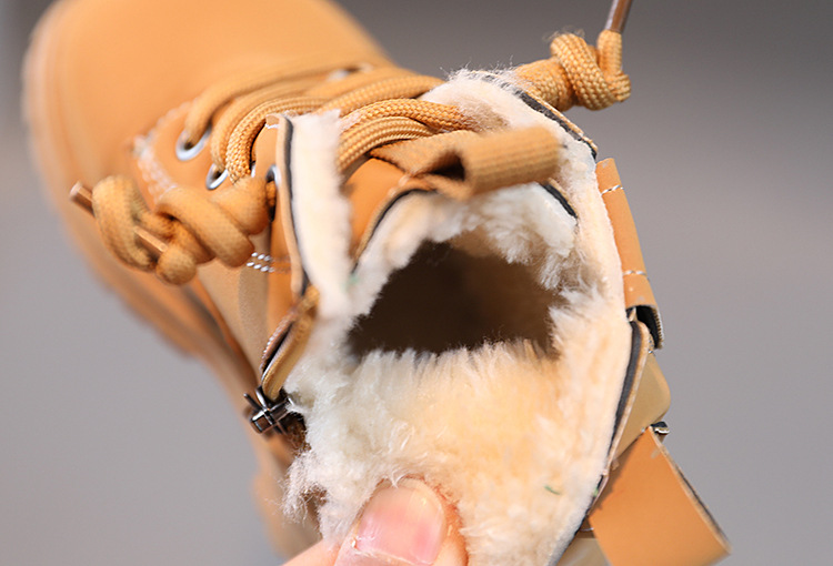 Child's shoes Kids single boots Fashion big yellow boots_voghion.com