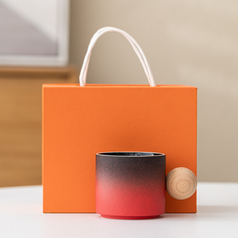 Caja de regalo con gradiente rojo y negro