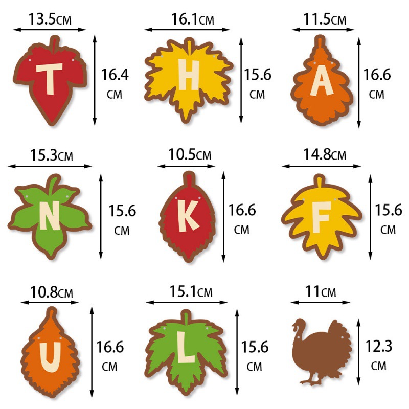 Nuevo producto Otoño Decoración de la fiesta de Acción de Gracias Bandera de la bandera de la bandera de la bandera Fiesta de la cosecha Decoración al aire libre