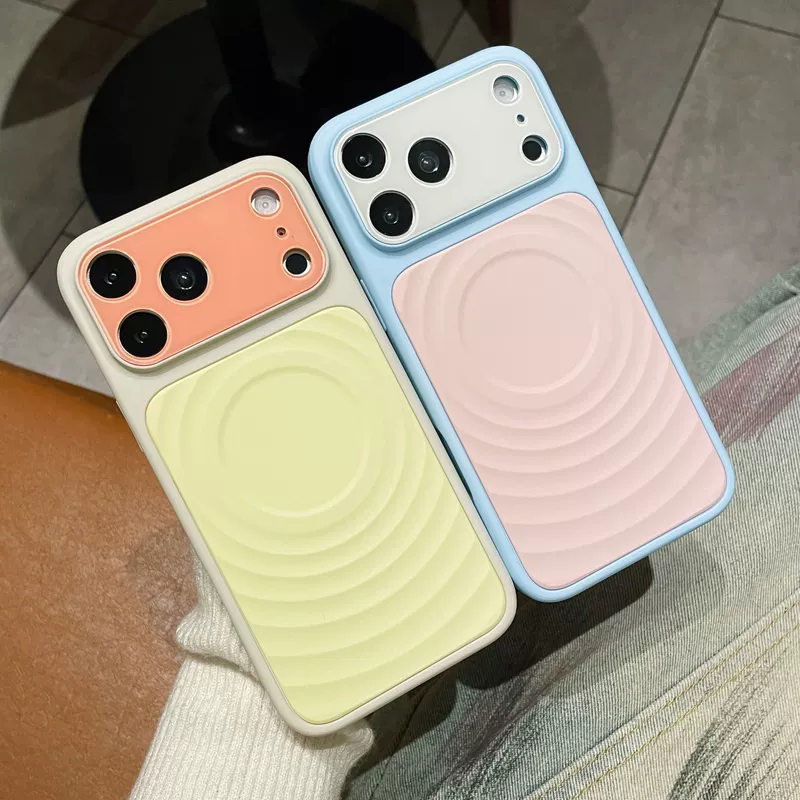 Чехол для iPhone 17 с магнитом матовый контрастный