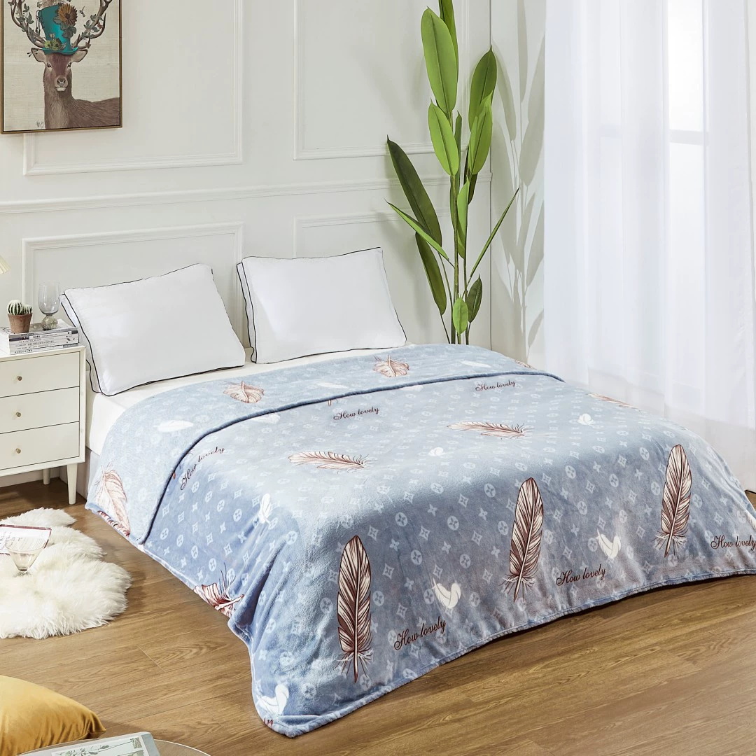 В наличии Поставка Фланелевое теплое одеяло Простыня для односпальной кровати в общежитии Одеяло для ворса Двустороннее одеяло из норки с принтом