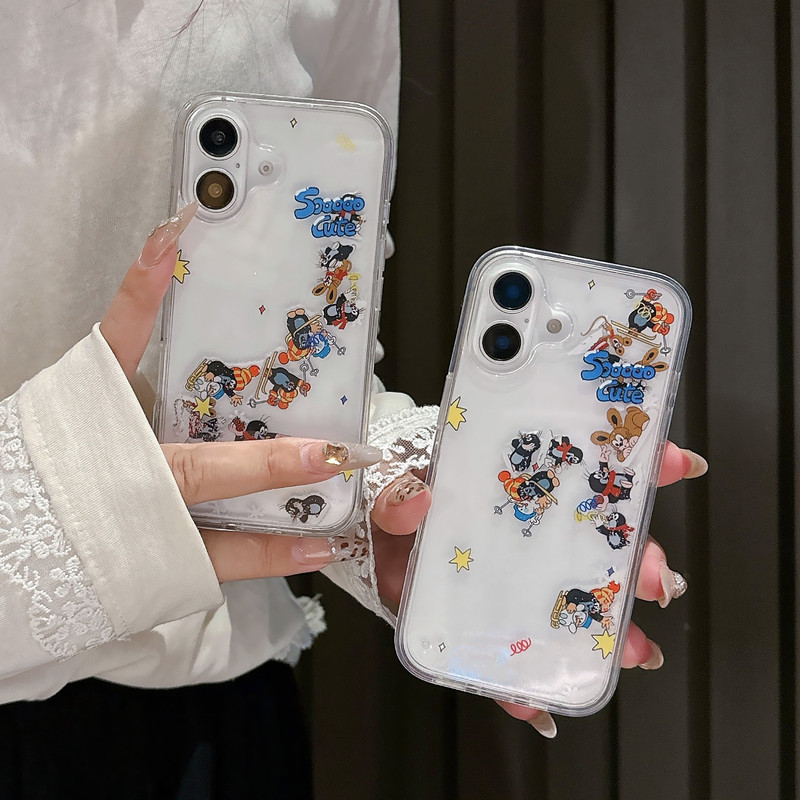 Snowflake Mole Slider Case for Apple 17 Pro Max Phone Case iPhone 16 15 Shell for Girls High-Value Design 13
