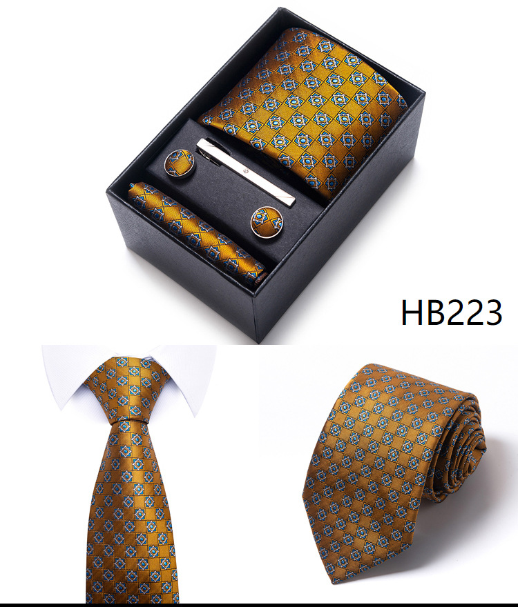 Simple Style Geometric Solid Color Polyester Yarn Men's Cufflinks Lavalier Tie display picture 22