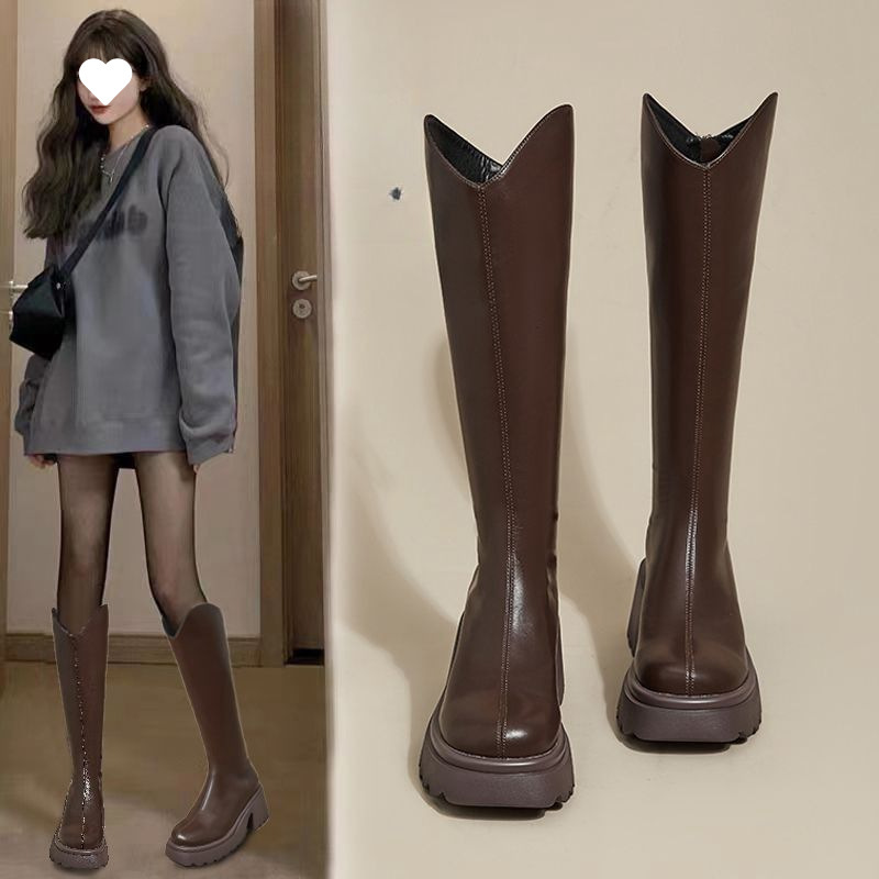Elastic high boots platform, for teenagers