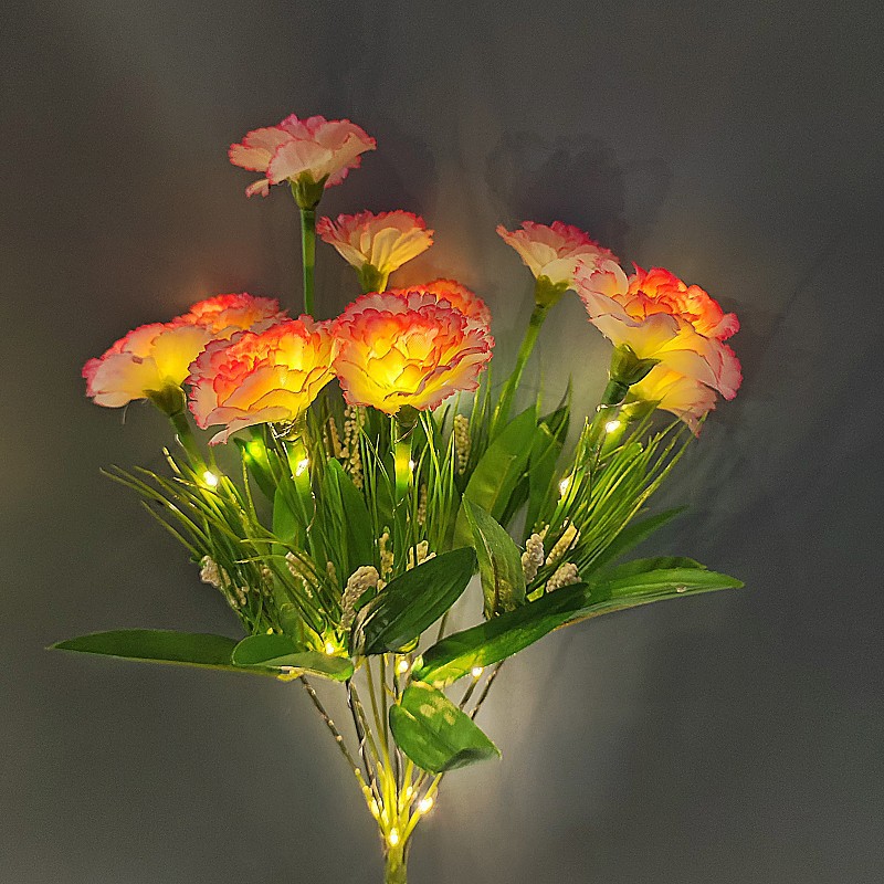 Lámpara de clavel solar simulación linterna decorativa jardín comunidad jardín atmósfera lámpara de césped lámpara de tierra