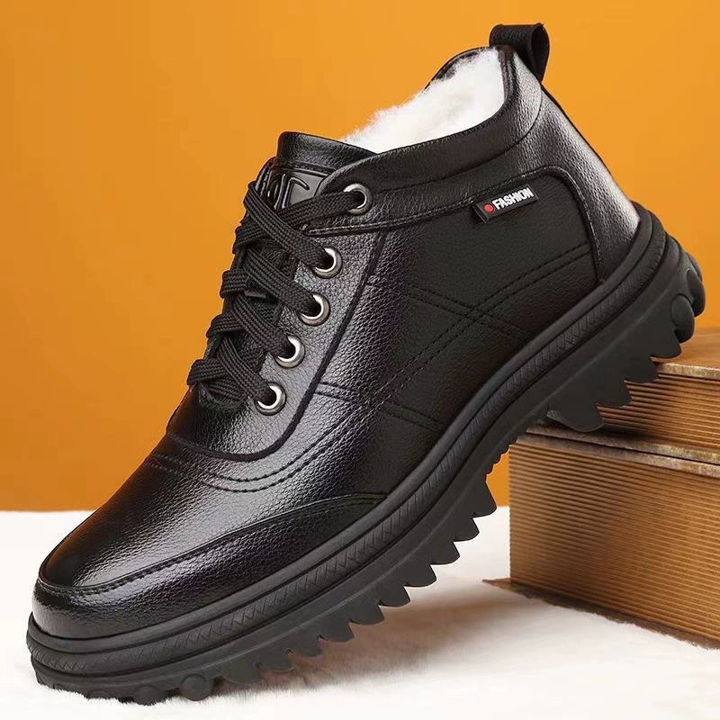Хлопковая обувь мужская зимняя бархатная утолщенная спортивная обувь нескользящая повседневная обувь мужская корейская модная обувь теплая работа хлопчатобумажная обувь мужская