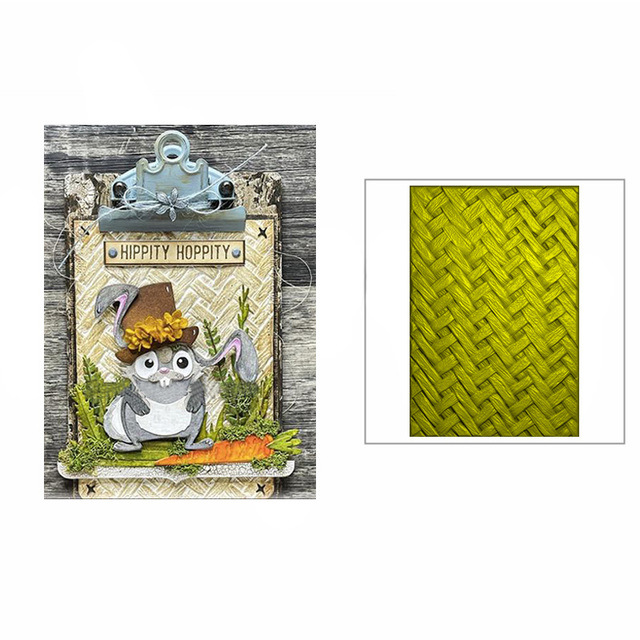 3D textura clip de plástico cóncavo-convexo molde de gofrado cóncavo-convexo Plantilla de gofrado placa DIY grabado clip de impresión material de diario