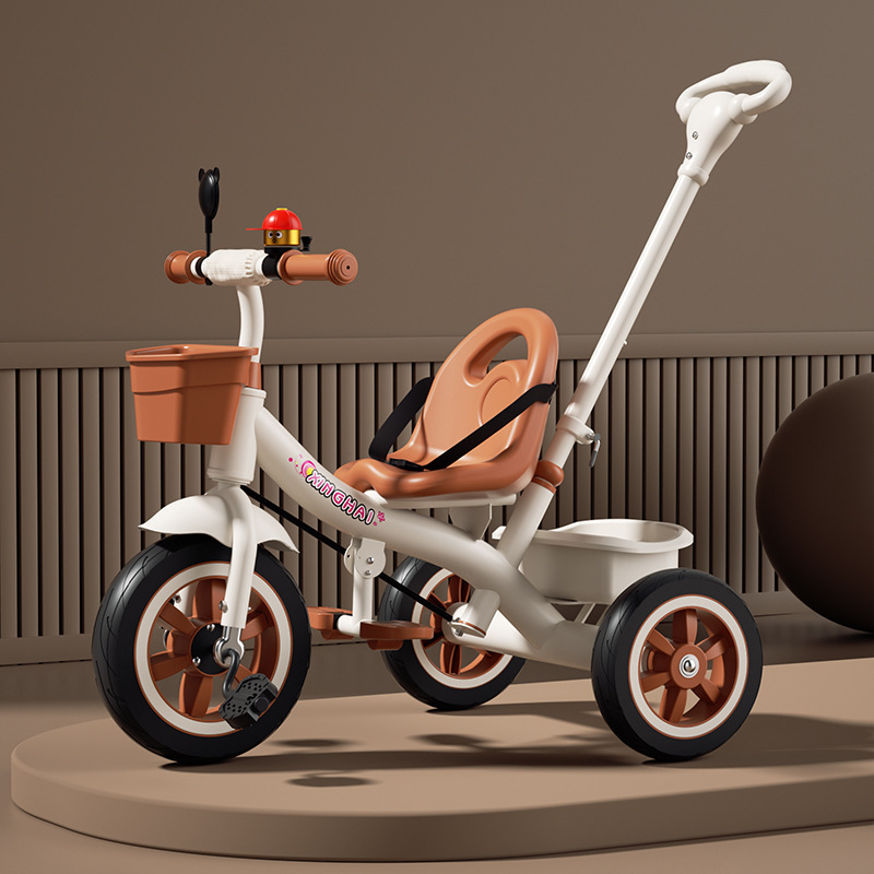 푸시 핸들이 있는 티타늄 중공 휠이 있는 브라운 탑