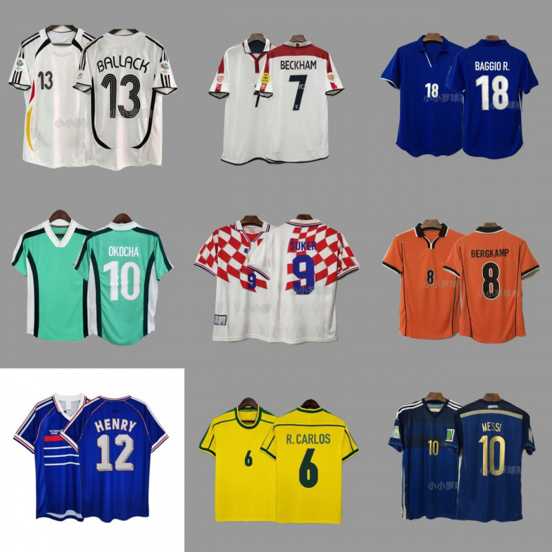 Retro Jersey Football Uniform Classic Nostalgic Replica French Dutch German Italian National Team Uniform Retro Jersey Football Uniform Classic Nostalgic Replica French Dutch German Italian National Team Uniform