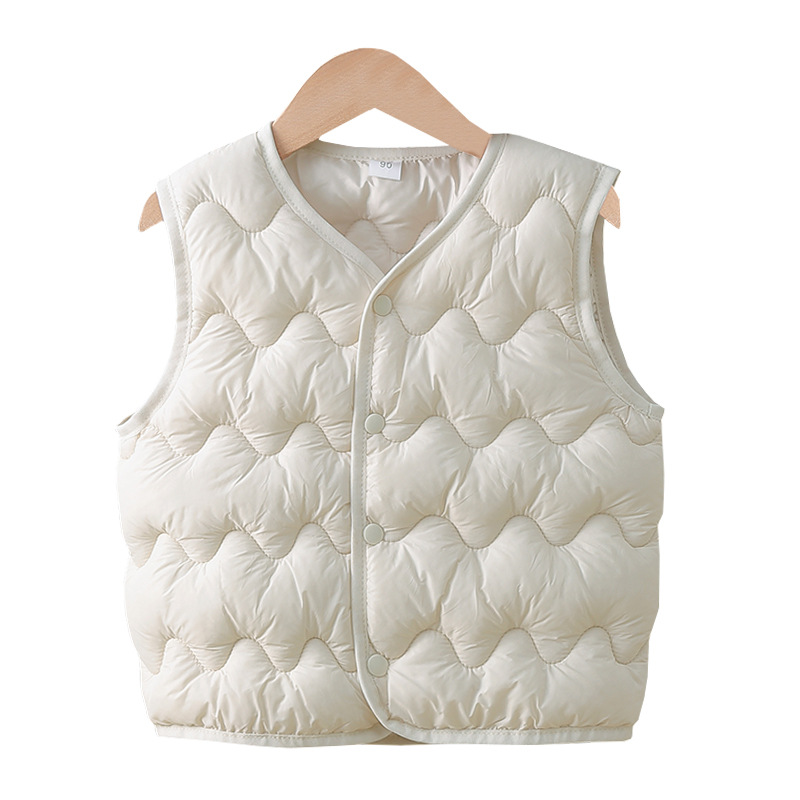2025 otoño e invierno nuevo estilo ropa para niños chaleco de algodón de plumón para niños chaleco para niños y niñas chaleco cálido para bebés