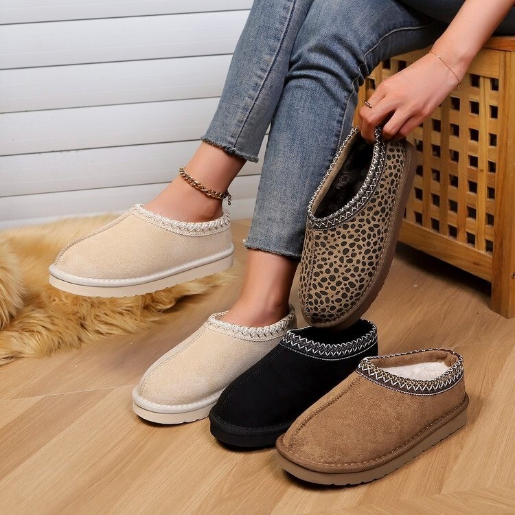 Snow Boots Women's 25 Winter New Retro National Style Thick-Soled Suede Lace Leopard Print Handmade Snow Boots Women's Wholesale Snow Boots Women's 25 Winter New Retro National Style Thick-Soled Suede Lace Leopard Print Handmade Snow Boots Women's Wholesale