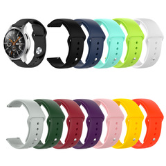 18/20/22mm單色反扣硅膠錶帶適用華為GT三星運動內扣腕帶批發