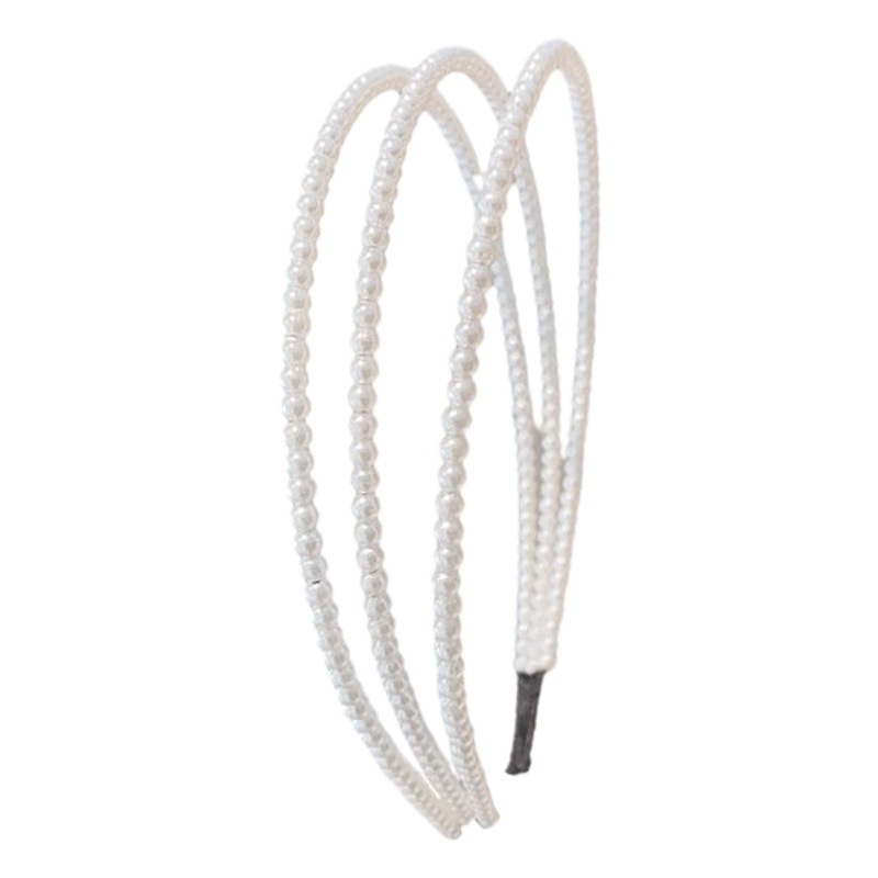 Diadema de perlas para mujer, accesorio para el cabello de alta gama, nueva horquilla popular de 2025, diadema sencilla estilo Hepburn, tocado.