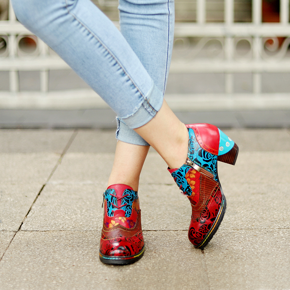 retro ethnic high heels