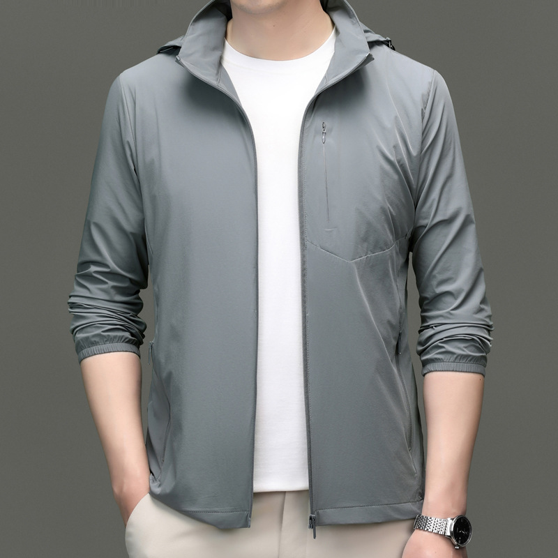 Classic Car Sun Protection Clothing for Men 2025 Summer Lightweight Anti-Uv Fishing Clothing Ice Silk Jacket for Men