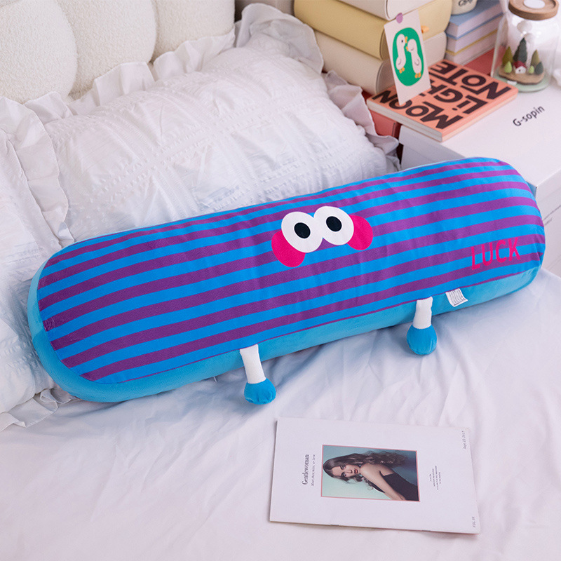 almohada de abrazo larga de alto valor facial rayas de dopamina súper lindas niñas dormir sofá sala de estar cumpleaños almohada de cabeza peluche
