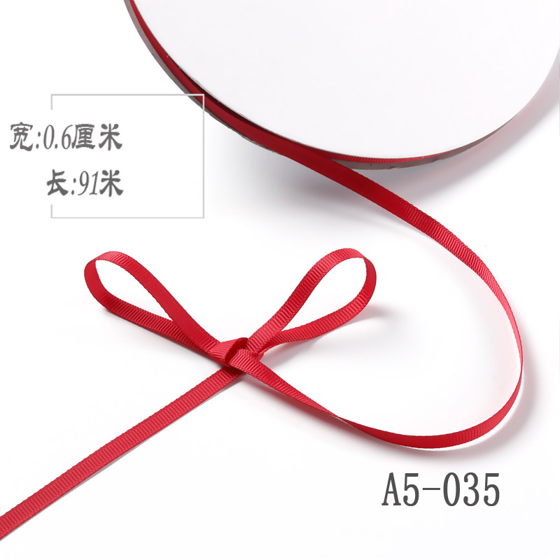 6mm de alta densidad costilla cinta DIY cinta colgante grano etiqueta marcador caja de regalo embalaje arco ropa hilo cinta