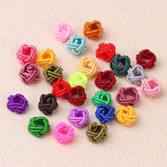 6mm Pineapple Knot DIY Braiding Cord Bracelet Necklace Cord Separating Beads Accessories Double Spiral Loop Small Button Knot Wholesale