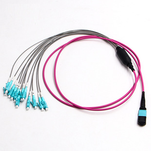 Armored MPO-LC8-core OM3 multi-mode 10 gigabit 40g/25g anti-mouse bite optical fiber cable optical module Switch 3 m
