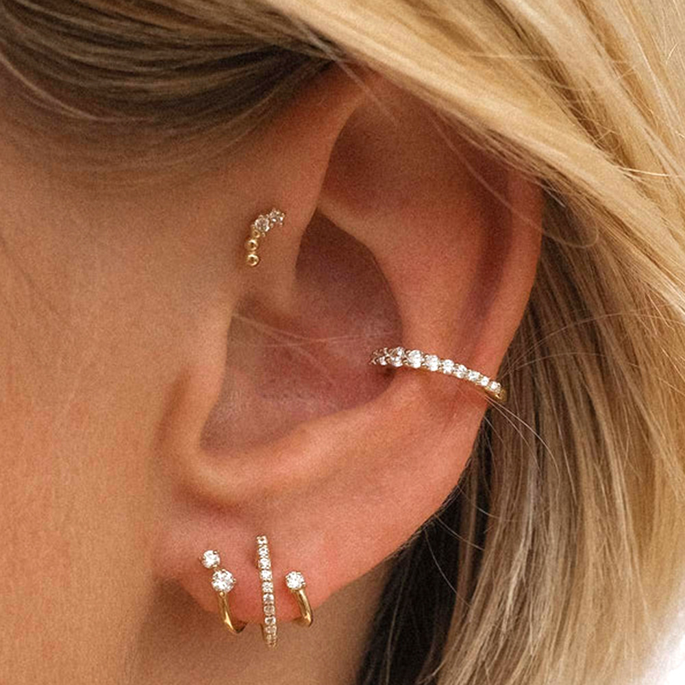 3g Weight Zircon Inlay Material Hoop Earrings Classification 1 Piece Quantity Casual Occasion 925 Sterling Silver Material Circle Pattern Women'S Gender Plating, Inlay Design Fashion Style 1 Piece 925 Sterling Silver Zircon Circle Hoop Earrings 2