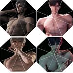 恋与深空秦彻腹肌雨伞游戏周边三折自动黑胶晴雨两用伞学生搞笑伞