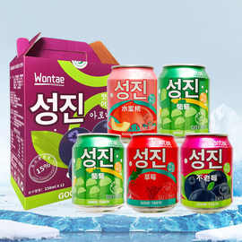 真果肉粒韩国风味果味饮料果汁饮品葡萄汁果肉饮料网红饮料厂批发