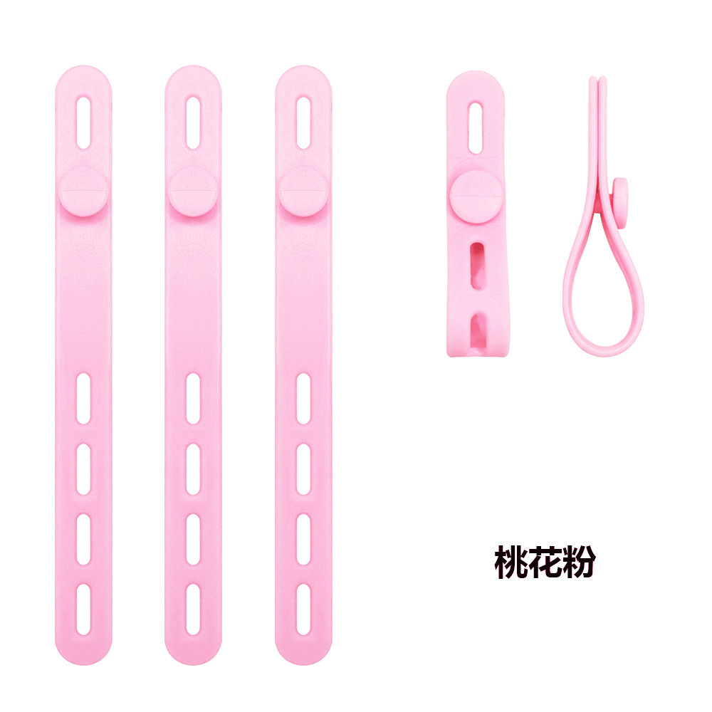 Organizador de cables de silicona ajustable, almacenamiento de cables de datos, brida, enrollador de cables para auriculares, fijador de cables, organizador de cables