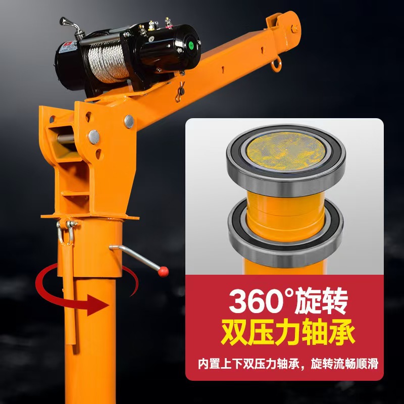 车载吊机12/24v货车随车吊220v家用电动葫芦起重机1吨2吨升降机