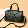 Shoulder bag, fashionable capacious advanced one-shoulder bag, 2022 collection, crocodile print, high-end