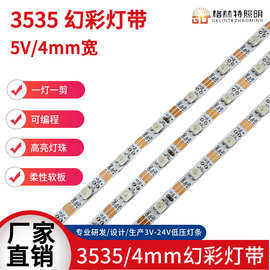 3535幻彩流水灯带4mm5V蓝牙音响幻彩跑马灯条led灯带2812炫彩