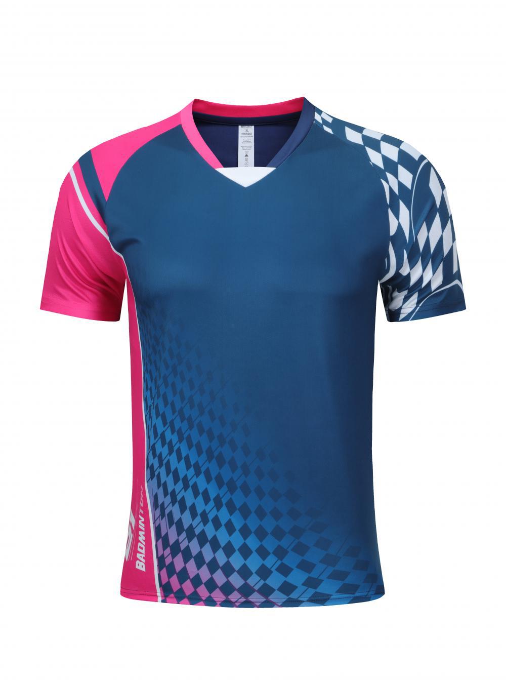 Promoción de chaqueta de bádminton para hombres y mujeres tenis de mesa voleibol V-cuello chaqueta de chaqueta de bádminton de secado rápido transpirable