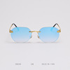 Brand retro metal fashionable sunglasses, European style, internet celebrity